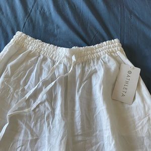 NWT White Athleta Woven Culottes